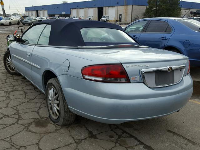 1C3EL65R32N329342 - 2002 CHRYSLER SEBRING LI BLUE photo 3