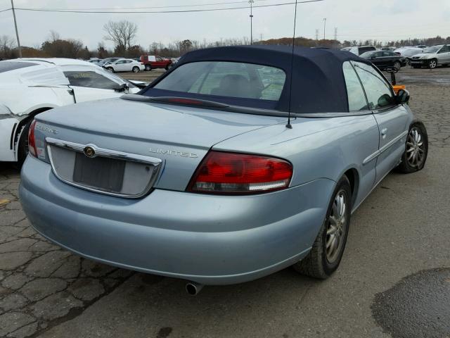 1C3EL65R32N329342 - 2002 CHRYSLER SEBRING LI BLUE photo 4