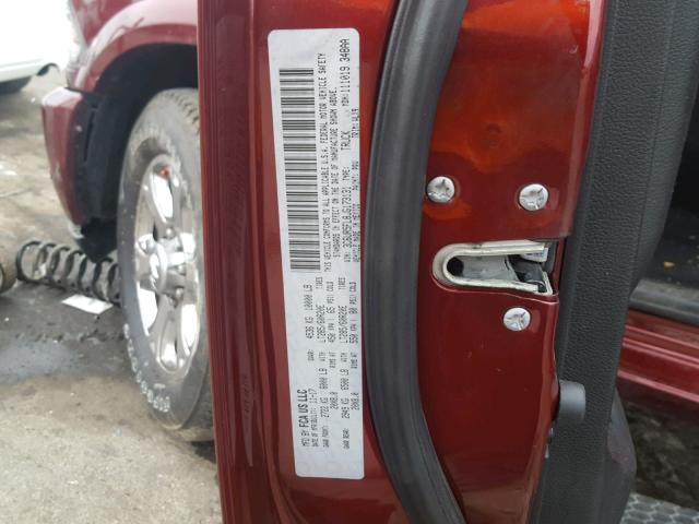 3C6UR5FL8JG173131 - 2018 RAM 2500 LARAM MAROON photo 10