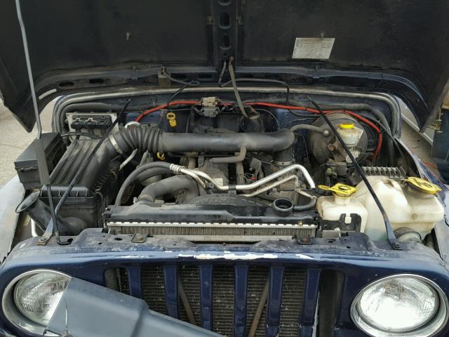 1J4FA49S84P771610 - 2004 JEEP WRANGLER / BLUE photo 7