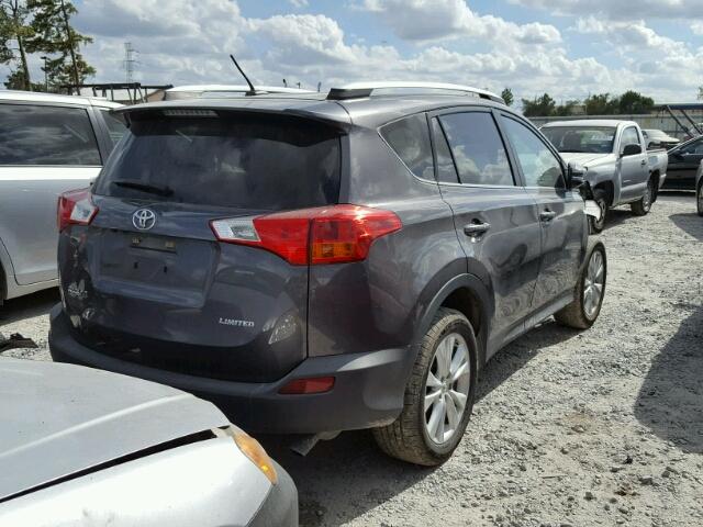 2T3YFREVXFW189917 - 2015 TOYOTA RAV4 LIMIT GRAY photo 4