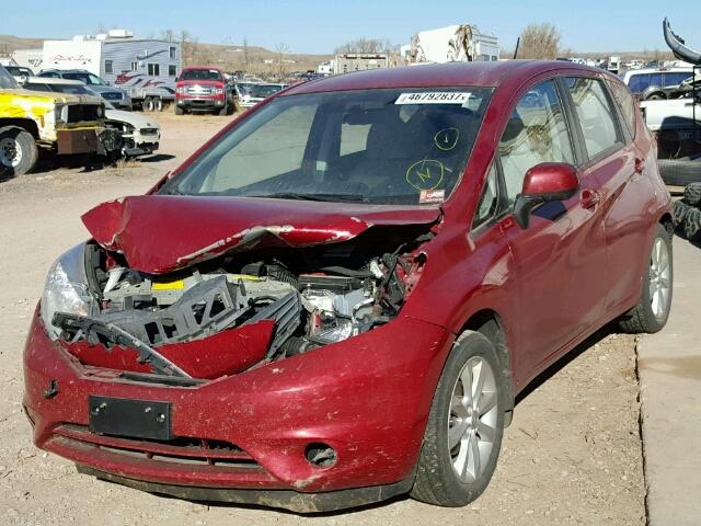 3N1CE2CPXEL400776 - 2014 NISSAN VERSA NOTE MAROON photo 2