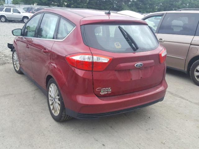 1FADP5CU6FL122075 - 2015 FORD C-MAX PREM BURGUNDY photo 3