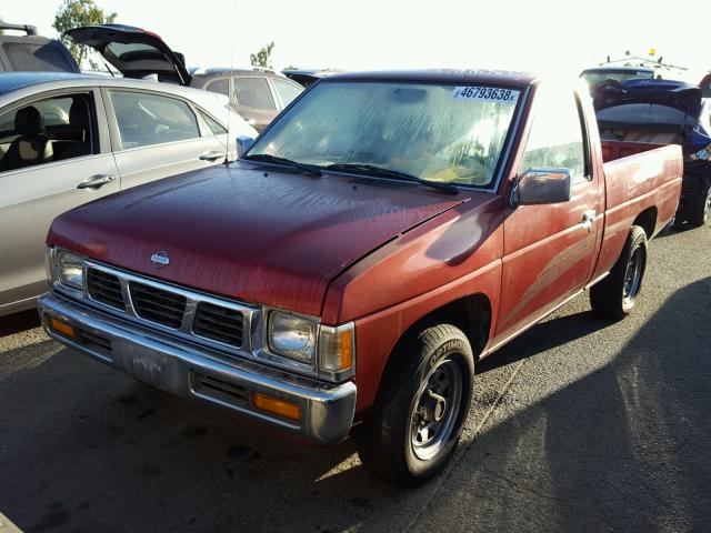 1N6SD11S2SC436950 - 1995 NISSAN TRUCK E/XE RED photo 2