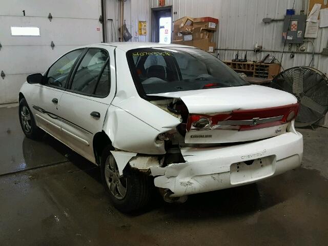 1G1JC52F537231622 - 2003 CHEVROLET CAVALIER WHITE photo 3