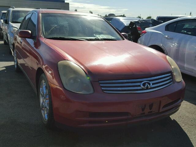 JNKCV51E33M006294 - 2003 INFINITI G35 RED photo 1