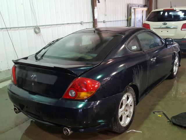 KMHHN65F83U068222 - 2003 HYUNDAI TIBURON BLUE photo 4