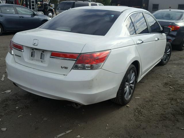 1HGCP3F89CA026684 - 2012 HONDA ACCORD EXL WHITE photo 4