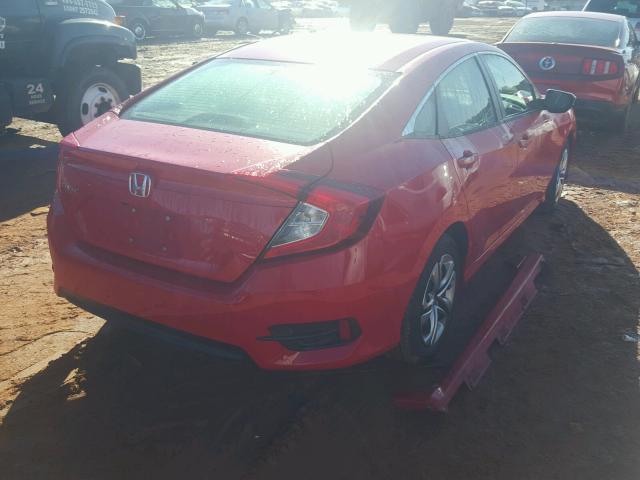 2HGFC2F51GH531103 - 2016 HONDA CIVIC LX RED photo 4