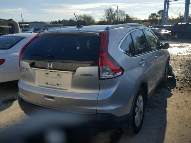 JHLRM4H76CC004001 - 2012 HONDA CR-V EXL SILVER photo 4