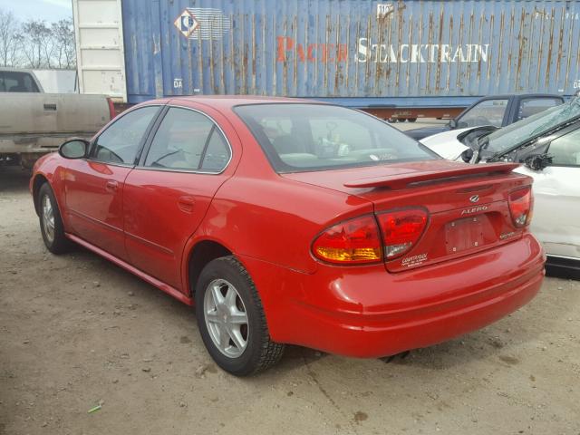 1G3NL52E73C253063 - 2003 OLDSMOBILE ALERO GL RED photo 3