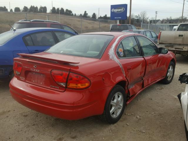 1G3NL52E73C253063 - 2003 OLDSMOBILE ALERO GL RED photo 4