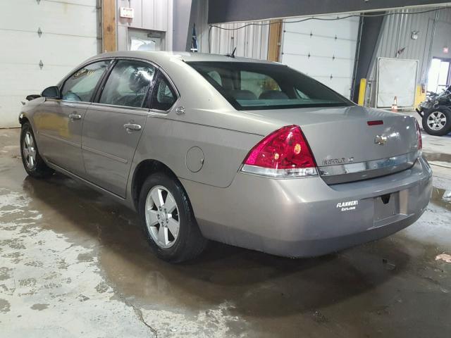 2G1WT58KX79192881 - 2007 CHEVROLET IMPALA LT TAN photo 3