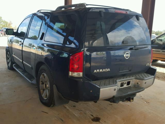 5N1AA08A06N737799 - 2006 NISSAN ARMADA SE BLUE photo 3