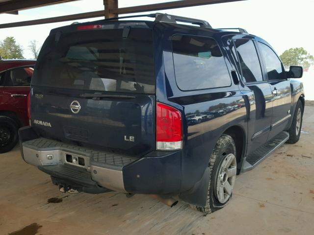 5N1AA08A06N737799 - 2006 NISSAN ARMADA SE BLUE photo 4