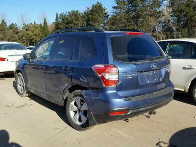 JF2SJAEC0EH498466 - 2014 SUBARU FORESTER BLUE photo 3