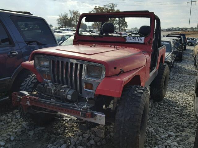 2J4FY59T5KJ120651 - 1989 JEEP WRANGLER / RED photo 2