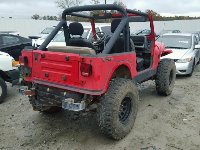 2J4FY59T5KJ120651 - 1989 JEEP WRANGLER / RED photo 4