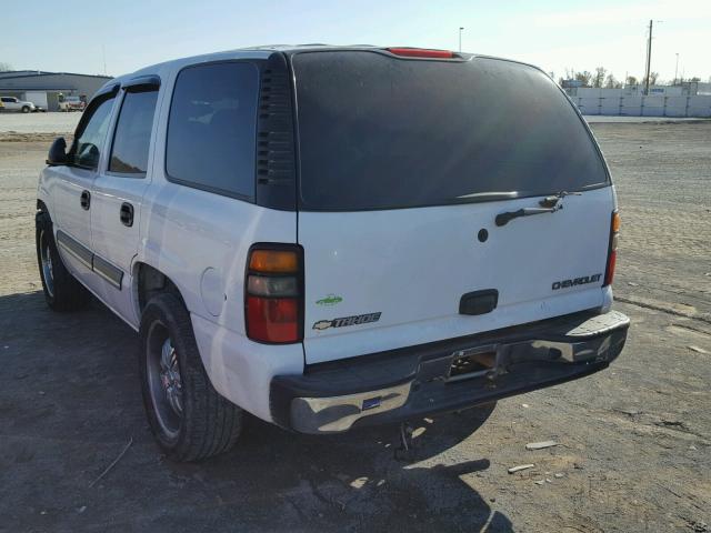 1GNEC13Z15R220643 - 2005 CHEVROLET TAHOE WHITE photo 3