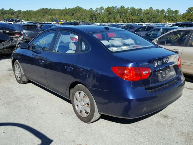 KMHDU46D68U390397 - 2008 HYUNDAI ELANTRA GL BLUE photo 3