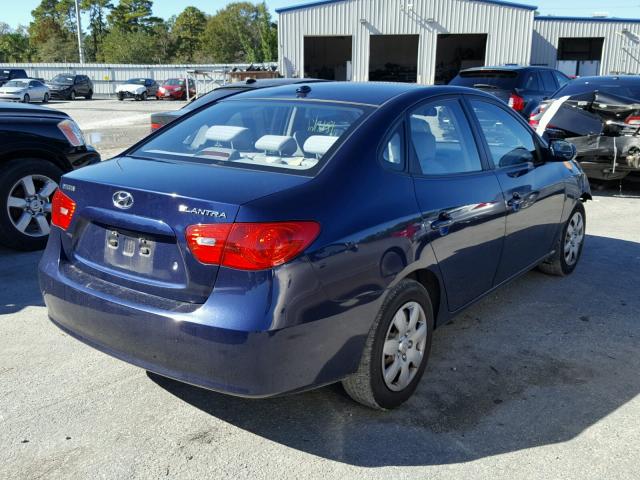 KMHDU46D68U390397 - 2008 HYUNDAI ELANTRA GL BLUE photo 4