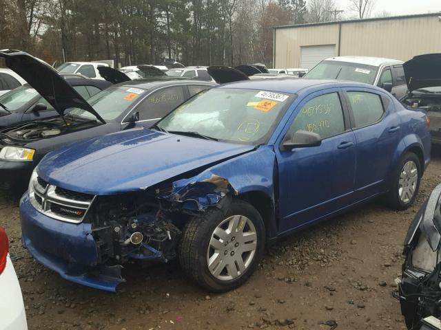 1C3CDZAB7CN242527 - 2012 DODGE AVENGER SE BLUE photo 2