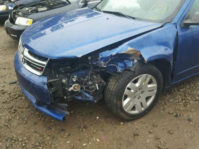 1C3CDZAB7CN242527 - 2012 DODGE AVENGER SE BLUE photo 9