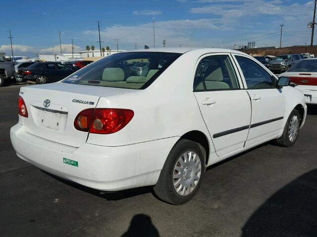 JTDBR32E260093380 - 2006 TOYOTA COROLLA WHITE photo 4