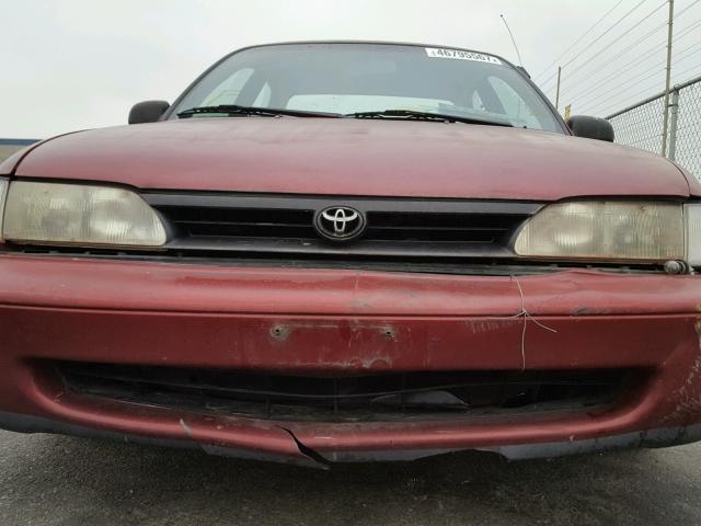 JT2AE09B4S0099458 - 1995 TOYOTA COROLLA LE RED photo 9