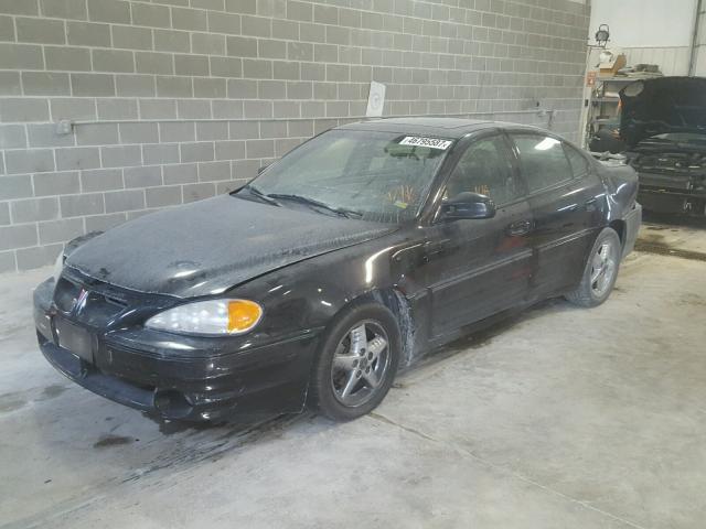 1G2NV52E91C168429 - 2001 PONTIAC GRAND AM G BLACK photo 2