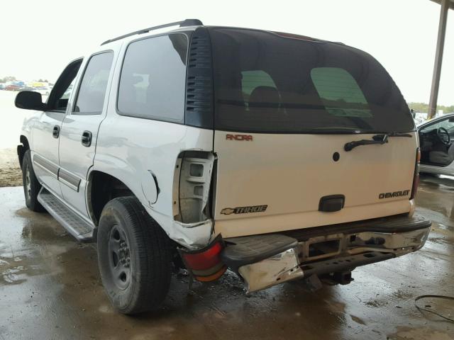 1GNEC13T95R211121 - 2005 CHEVROLET TAHOE C150 WHITE photo 3