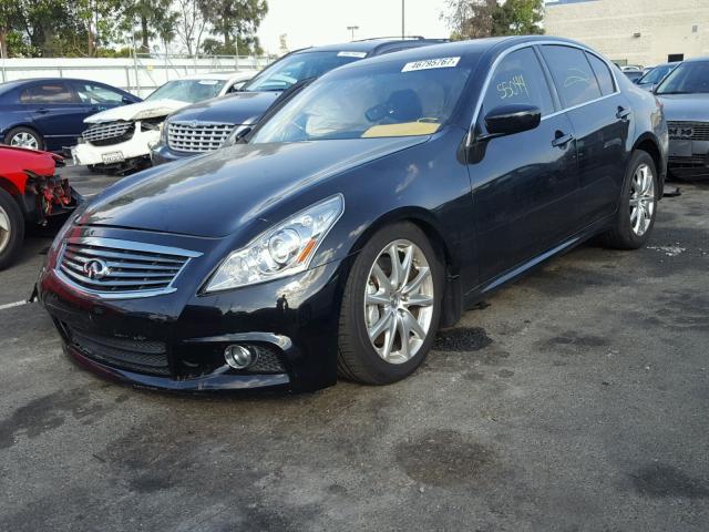 JN1CV6AP2DM303263 - 2013 INFINITI G37 BASE BLACK photo 2