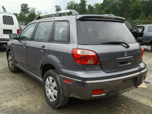 JA4LZ31F85U006839 - 2005 MITSUBISHI OUTLANDER GRAY photo 3