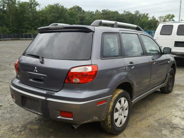 JA4LZ31F85U006839 - 2005 MITSUBISHI OUTLANDER GRAY photo 4