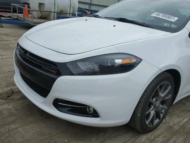 1C3CDFBB3ED865987 - 2014 DODGE DART SXT WHITE photo 9