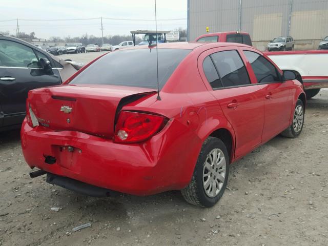 1G1AS58H697155221 - 2009 CHEVROLET COBALT LS RED photo 4