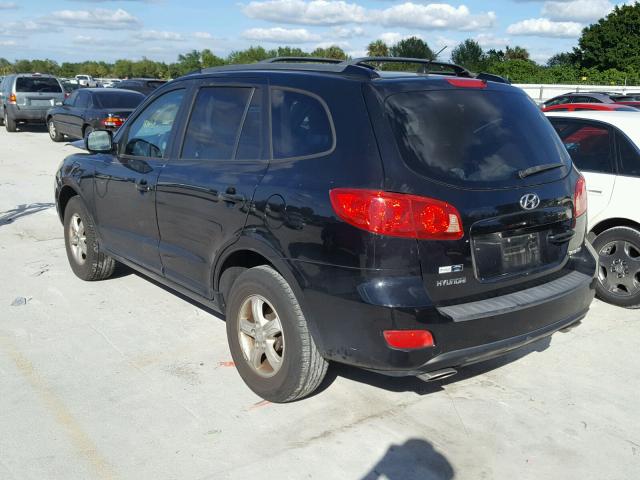 5NMSG13D67H014830 - 2007 HYUNDAI SANTA FE G BLACK photo 3