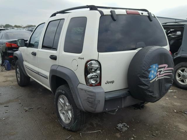 1J4GL48K12W182806 - 2002 JEEP LIBERTY SP WHITE photo 3