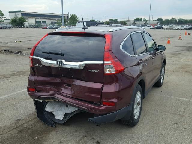 5J6RM4H79GL069521 - 2016 HONDA CR-V EXL MAROON photo 4