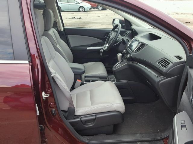 5J6RM4H79GL069521 - 2016 HONDA CR-V EXL MAROON photo 5