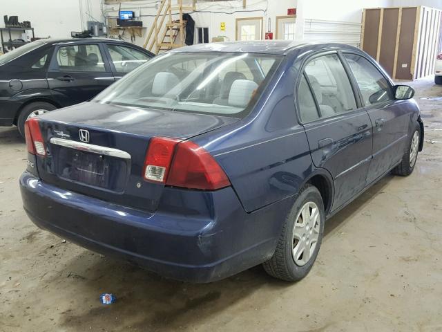 2HGES16543H556273 - 2003 HONDA CIVIC LX BLUE photo 4