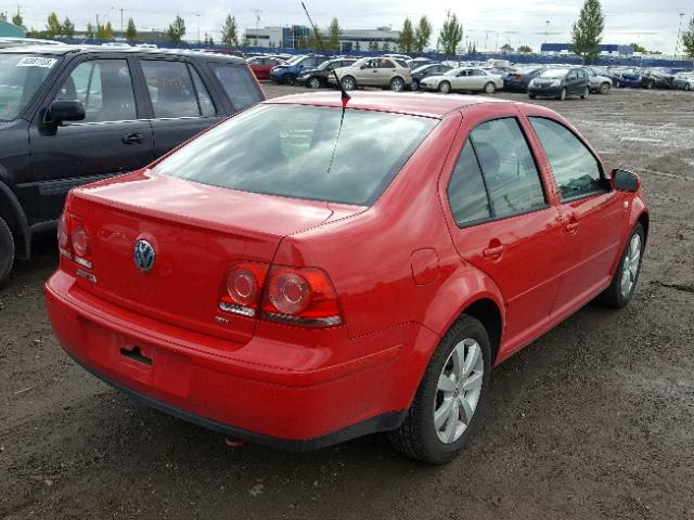 3VWTK49M89M627573 - 2009 VOLKSWAGEN CITY JETTA RED photo 4