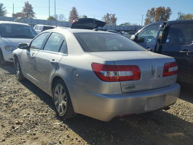 3LNHM26T27R620729 - 2007 LINCOLN MKZ SILVER photo 3