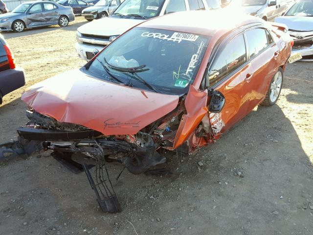 2T1BU4EE1DC099304 - 2013 TOYOTA COROLLA BA ORANGE photo 2