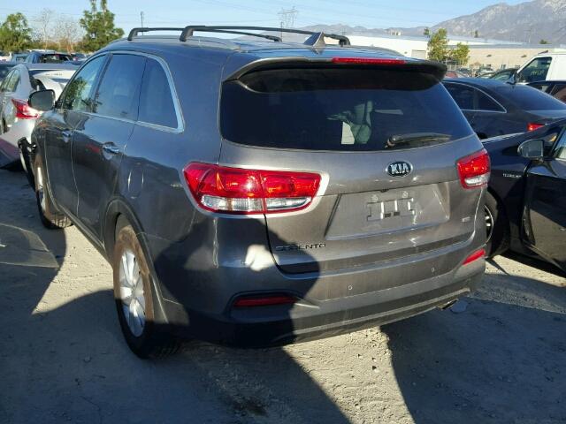 5XYPG4A32GG120798 - 2016 KIA SORENTO LX CHARCOAL photo 3