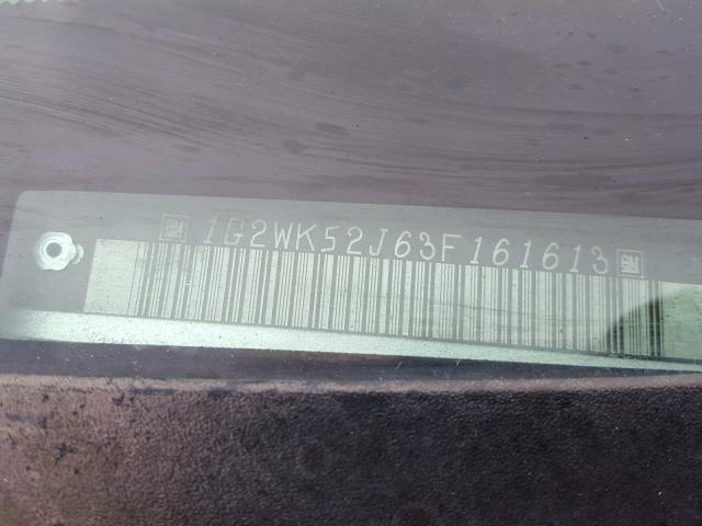 1G2WK52J63F161613 - 2003 PONTIAC GRAND PRIX SILVER photo 10