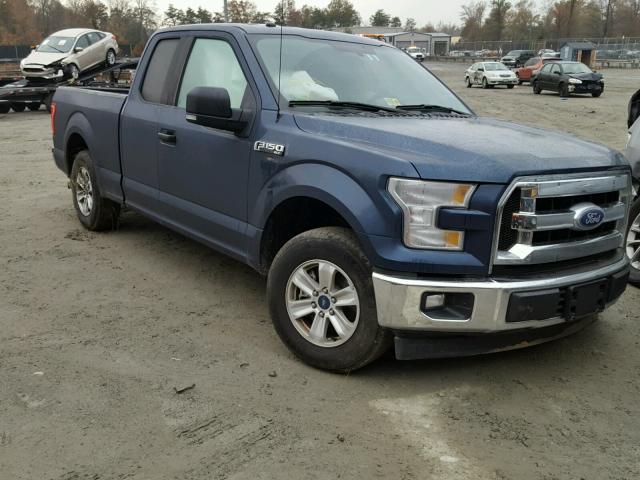 1FTEX1C84HFA71798 - 2017 FORD F150 SUPER BLUE photo 1