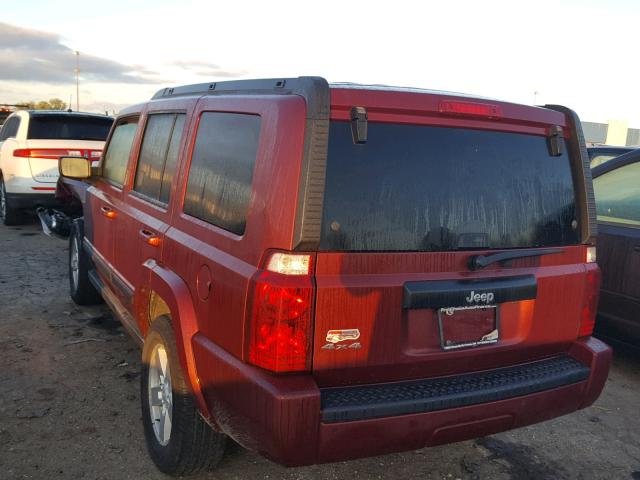 1J8HG48K27C570255 - 2007 JEEP COMMANDER MAROON photo 3