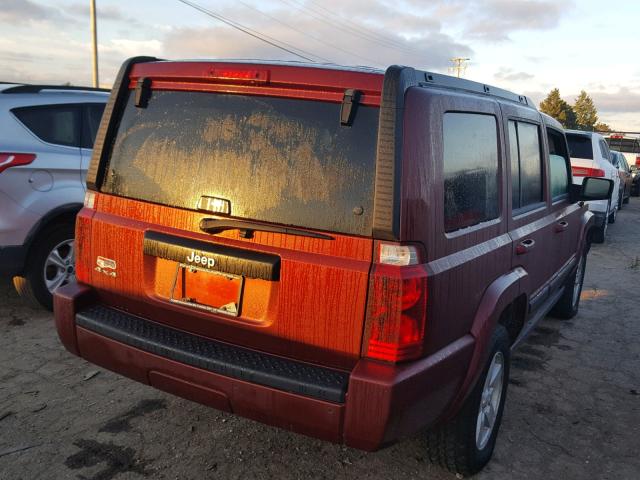 1J8HG48K27C570255 - 2007 JEEP COMMANDER MAROON photo 4