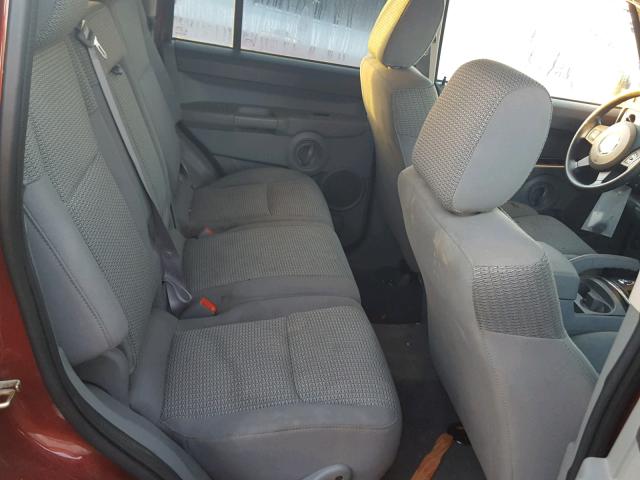1J8HG48K27C570255 - 2007 JEEP COMMANDER MAROON photo 6